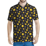 Bitcoin And Ethereum Pattern Print Men's Polo Shirt