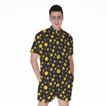 Bitcoin And Ethereum Pattern Print Men's Rompers