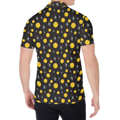 Bitcoin And Ethereum Pattern Print Men's Shirt