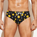 Bitcoin And Ethereum Pattern Print Men's Swim Briefs