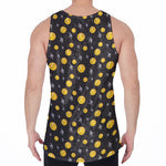 Bitcoin And Ethereum Pattern Print Men's Velvet Tank Top