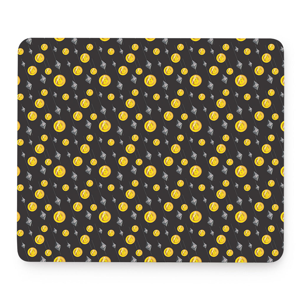 Bitcoin And Ethereum Pattern Print Mouse Pad