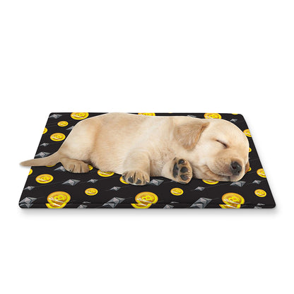 Bitcoin And Ethereum Pattern Print Pet Cooling Mat Cover