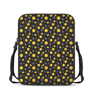 Bitcoin And Ethereum Pattern Print Rectangular Crossbody Bag