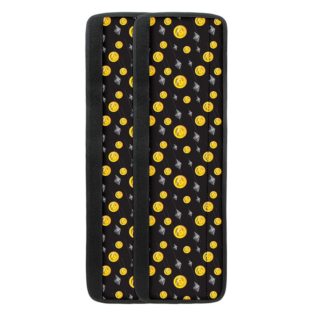 Bitcoin And Ethereum Pattern Print Refrigerator Handle Covers