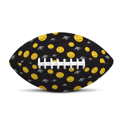 Bitcoin And Ethereum Pattern Print Rugby Ball