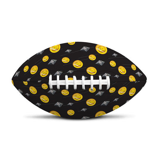 Bitcoin And Ethereum Pattern Print Rugby Ball