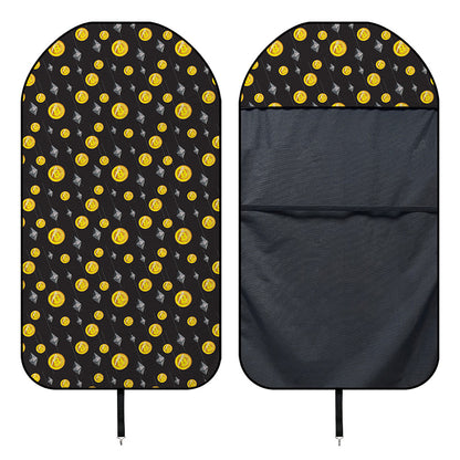 Bitcoin And Ethereum Pattern Print Waterproof Car Seat Cover