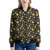 Bitcoin And Ethereum Pattern Print Women's Bomber Jacket