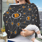 Bitcoin Connection Pattern Print Baby Seat Cover