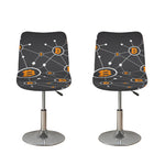 Bitcoin Connection Pattern Print Bar Stool Covers