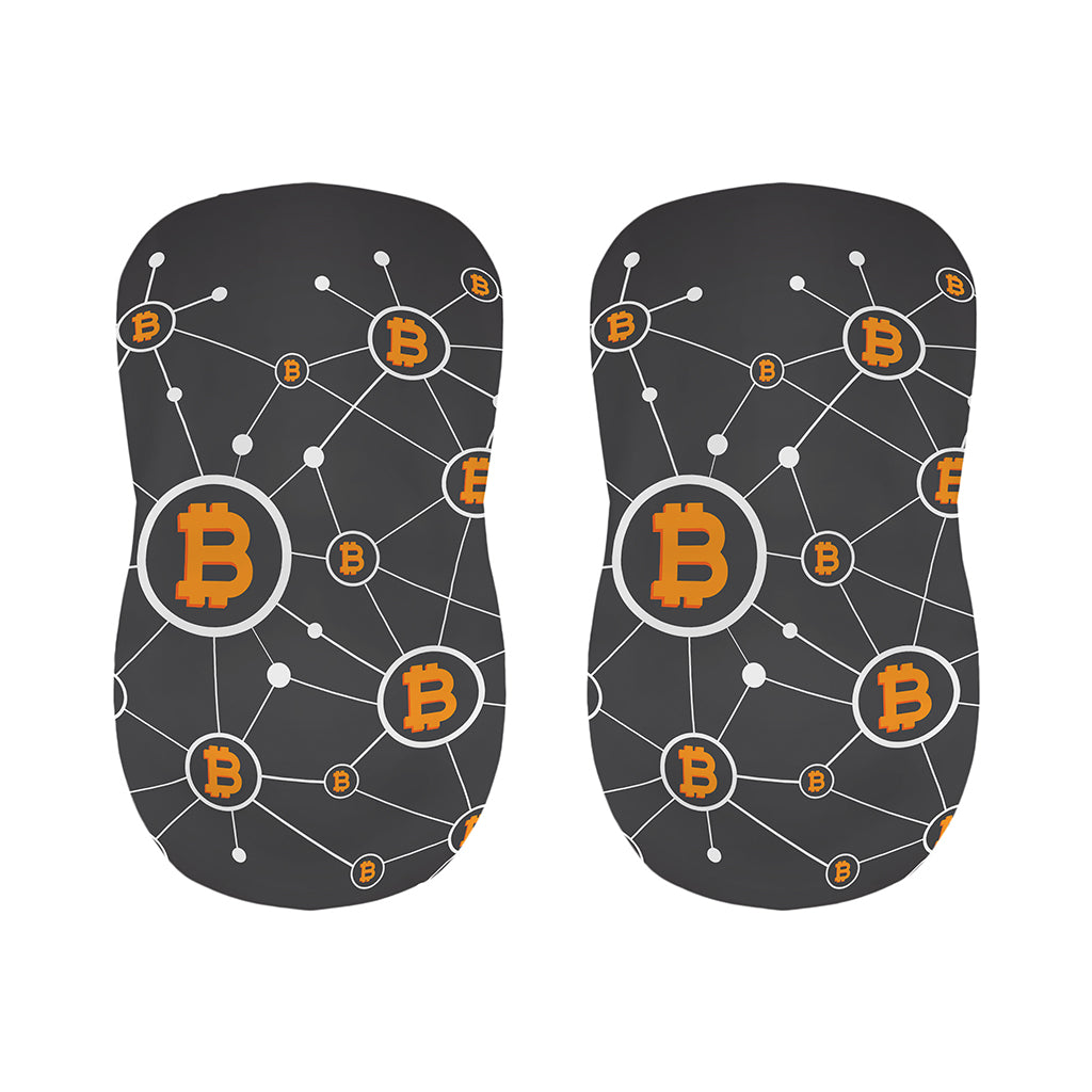 Bitcoin Connection Pattern Print Bar Stool Covers