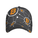 Bitcoin Connection Pattern Print Baseball Cap