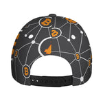 Bitcoin Connection Pattern Print Baseball Cap