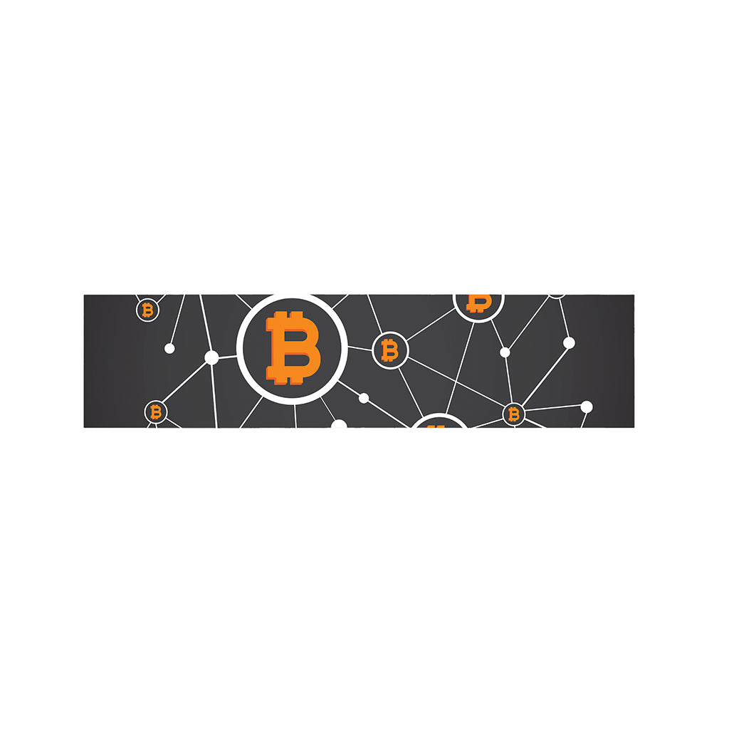 Bitcoin Connection Pattern Print Bed Runner