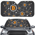 Bitcoin Connection Pattern Print Car Windshield Sun Shade