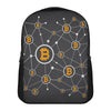 Bitcoin Connection Pattern Print Casual Backpack