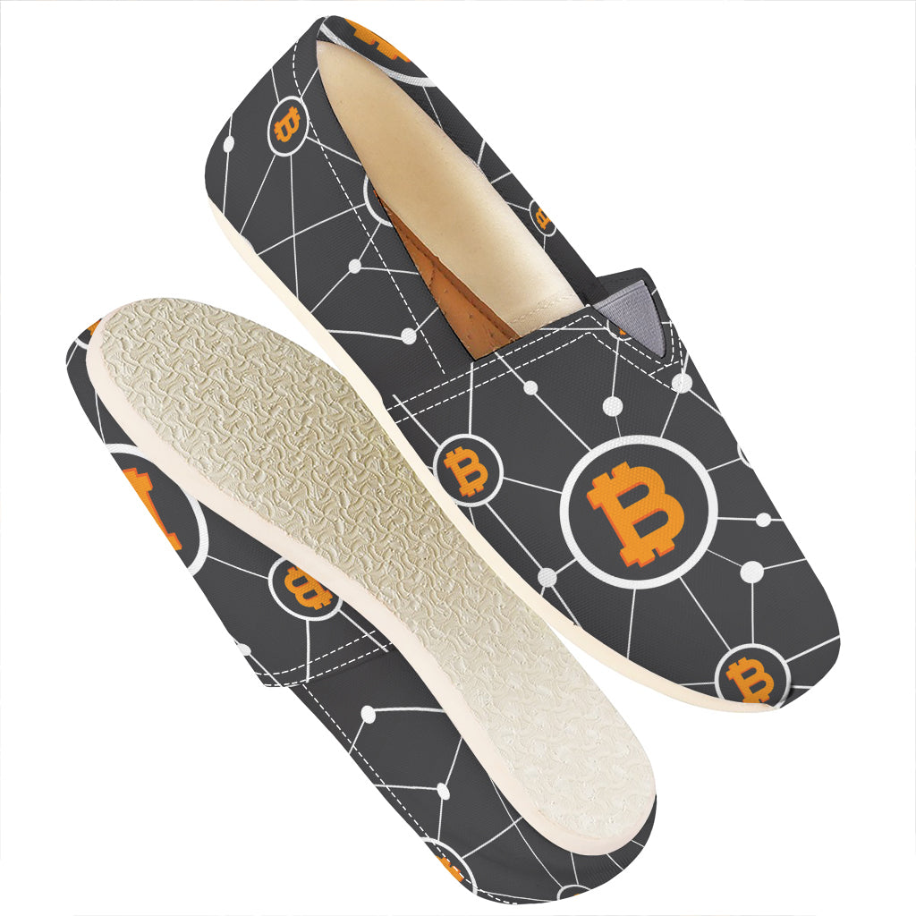 Bitcoin Connection Pattern Print Casual Shoes