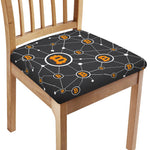Bitcoin Connection Pattern Print Chair Cushion Cover