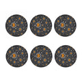 Bitcoin Connection Pattern Print Coaster Set