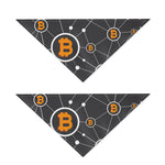 Bitcoin Connection Pattern Print Dog Bandana