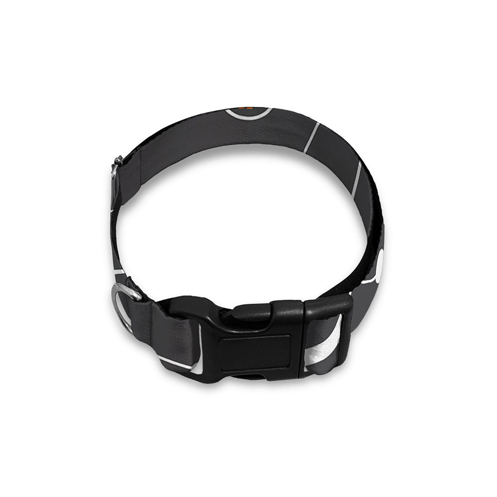 Bitcoin Connection Pattern Print Dog Collar