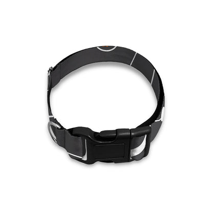 Bitcoin Connection Pattern Print Dog Collar