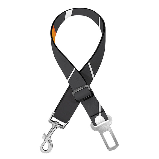 Bitcoin Connection Pattern Print Dog Seat Belt