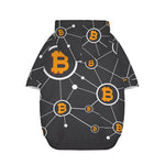 Bitcoin Connection Pattern Print Dog Zip Up Hoodie