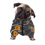 Bitcoin Connection Pattern Print Dog Zip Up Jacket