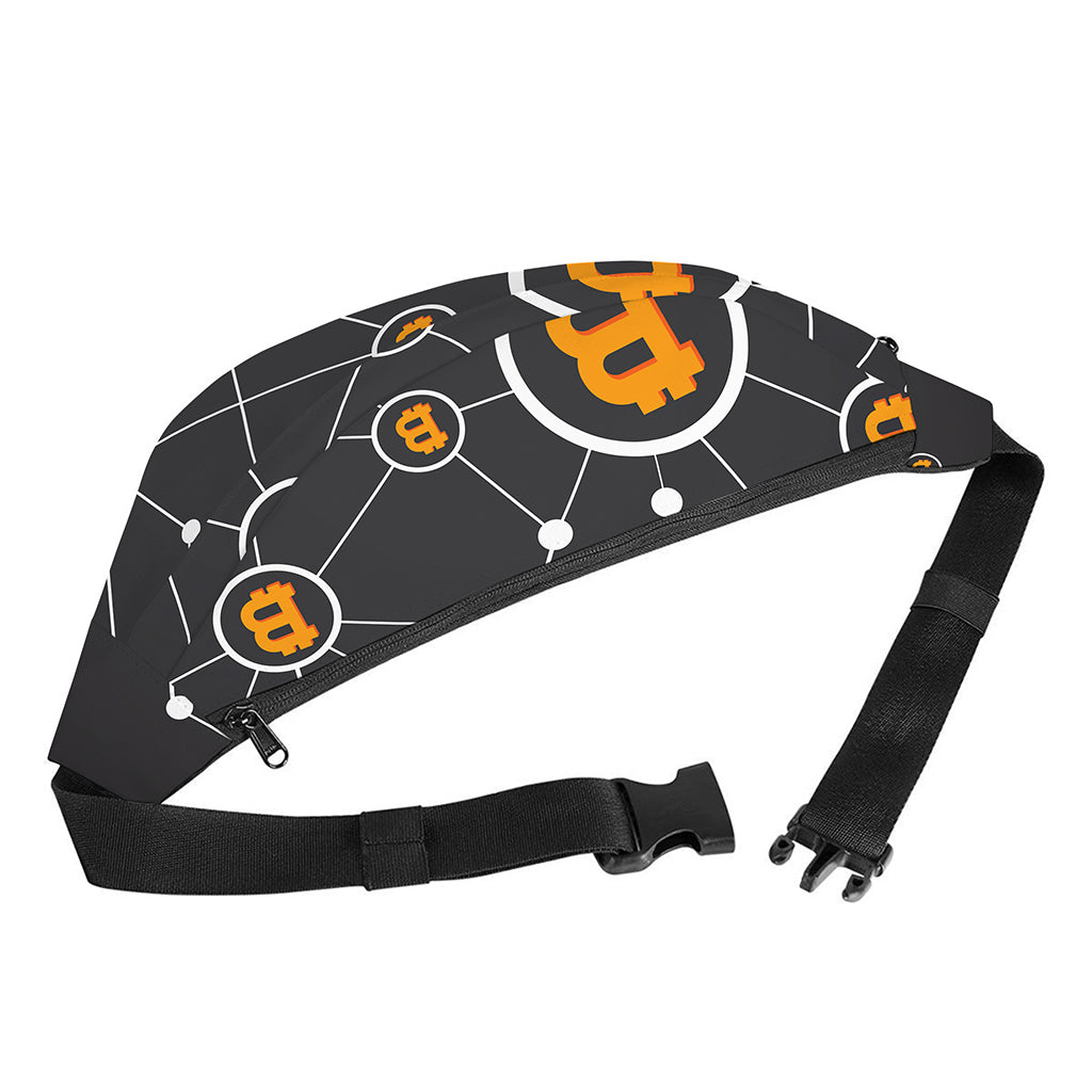 Bitcoin Connection Pattern Print Fanny Pack