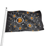 Bitcoin Connection Pattern Print Flag