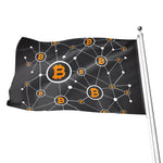 Bitcoin Connection Pattern Print Flag