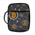Bitcoin Connection Pattern Print Front Pocket Bible Bag