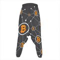 Bitcoin Connection Pattern Print Hammer Pants