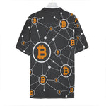Bitcoin Connection Pattern Print Hawaiian Shirt