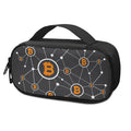 Bitcoin Connection Pattern Print Portable Cooler Travel Case