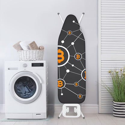Bitcoin Connection Pattern Print Ironing Board Cover