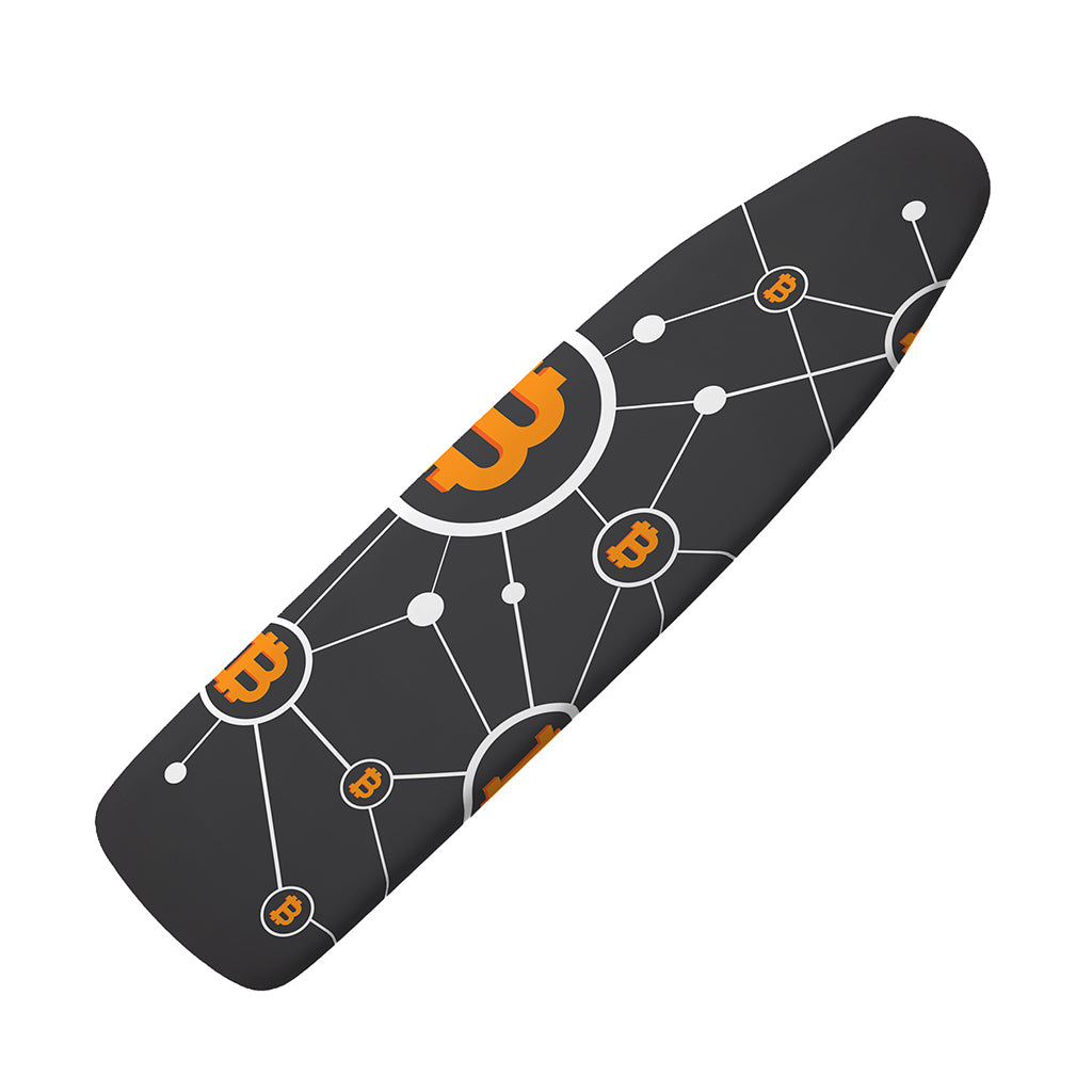 Bitcoin Connection Pattern Print Ironing Board Cover