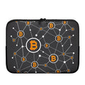 Bitcoin Connection Pattern Print Laptop Sleeve