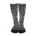 Bitcoin Connection Pattern Print Long Socks
