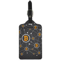 Bitcoin Connection Pattern Print Luggage Tag