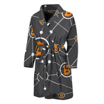 Bitcoin Connection Pattern Print Men's Bathrobe
