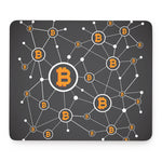 Bitcoin Connection Pattern Print Mouse Pad