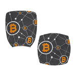 Bitcoin Connection Pattern Print Office Chair Cover