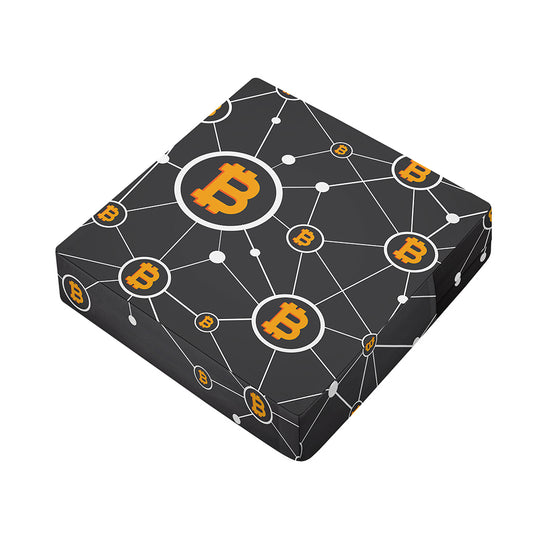 Bitcoin Connection Pattern Print Outdoor Seat Cushion Cover
