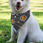 Bitcoin Connection Pattern Print Over The Collar Dog Bandana