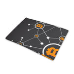 Bitcoin Connection Pattern Print Pet Cooling Mat Cover