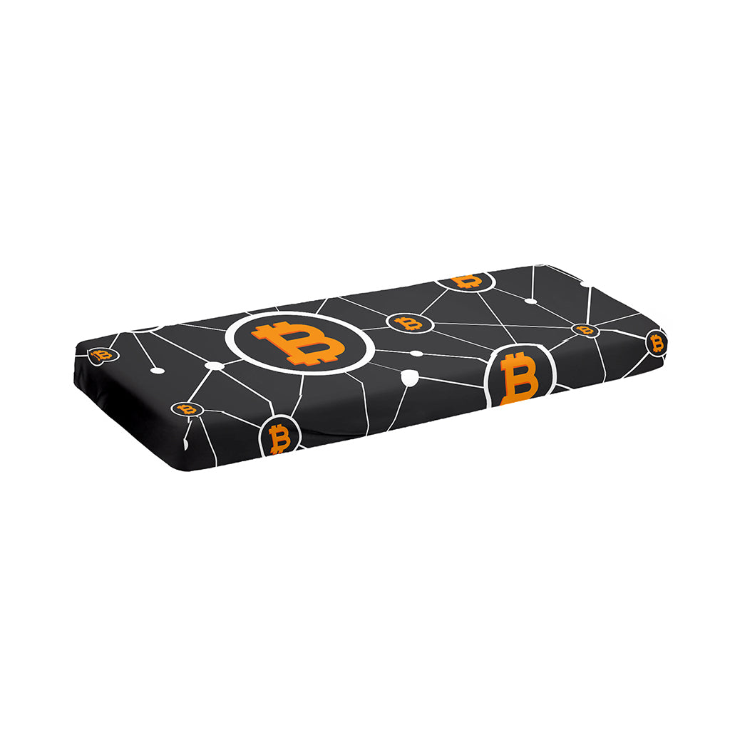 Bitcoin Connection Pattern Print Piano Keyboard Cover