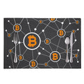 Bitcoin Connection Pattern Print Placemat